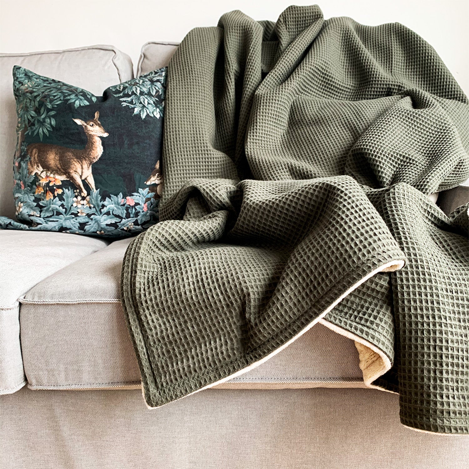 Kuscheldecke Zoe Waldgrün 145 x 210 cm - Image 3