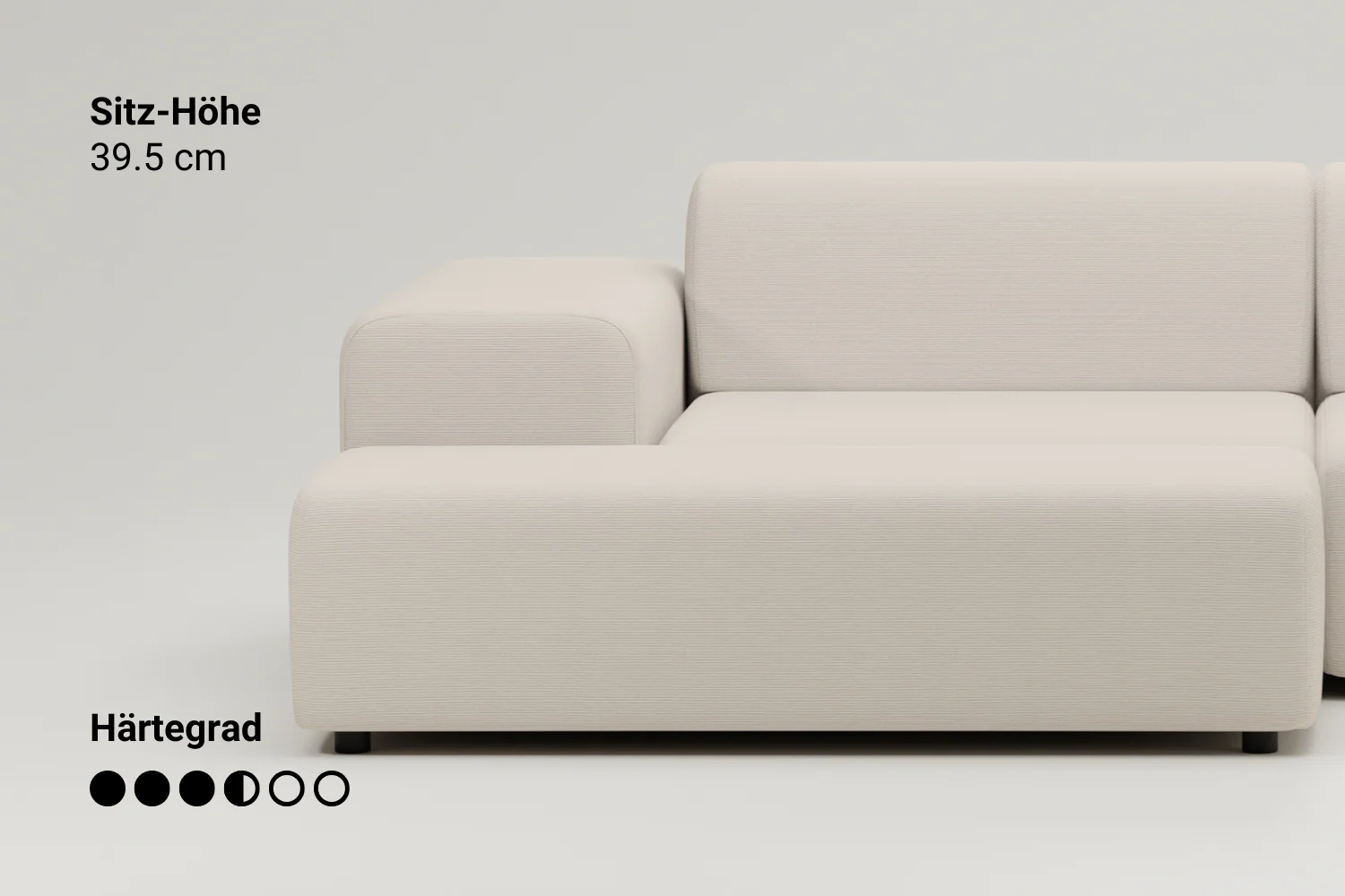 Modulares Ecksofa Nina 4-Sitzer Mini mit Schlaffunktion - Image 6