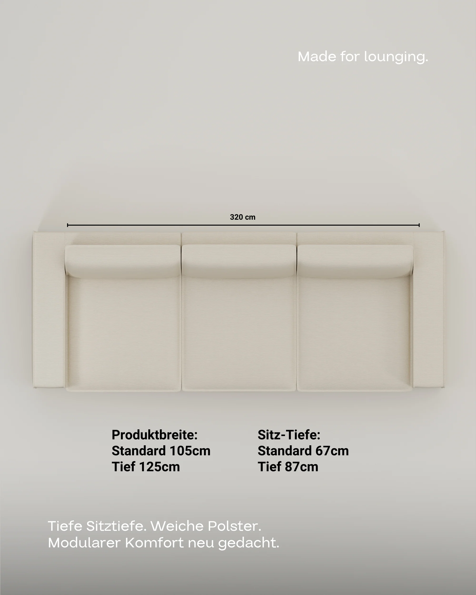 Modulares Sofa Terra 3-Sitzer mit Schlaffunktion - Image 10