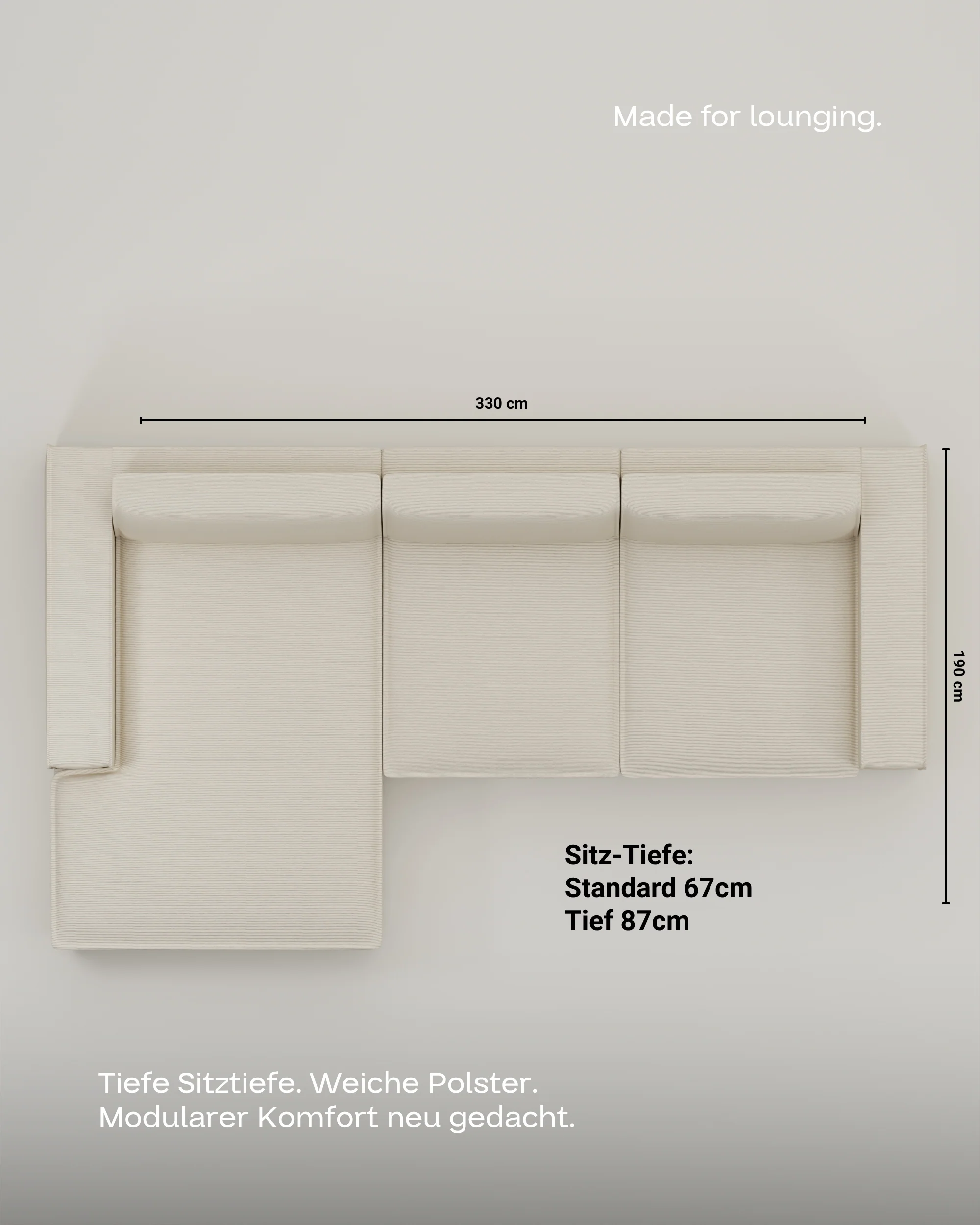 Modulares Sofa Terra L 4-Sitzer mit Schlaffunktion - Image 10