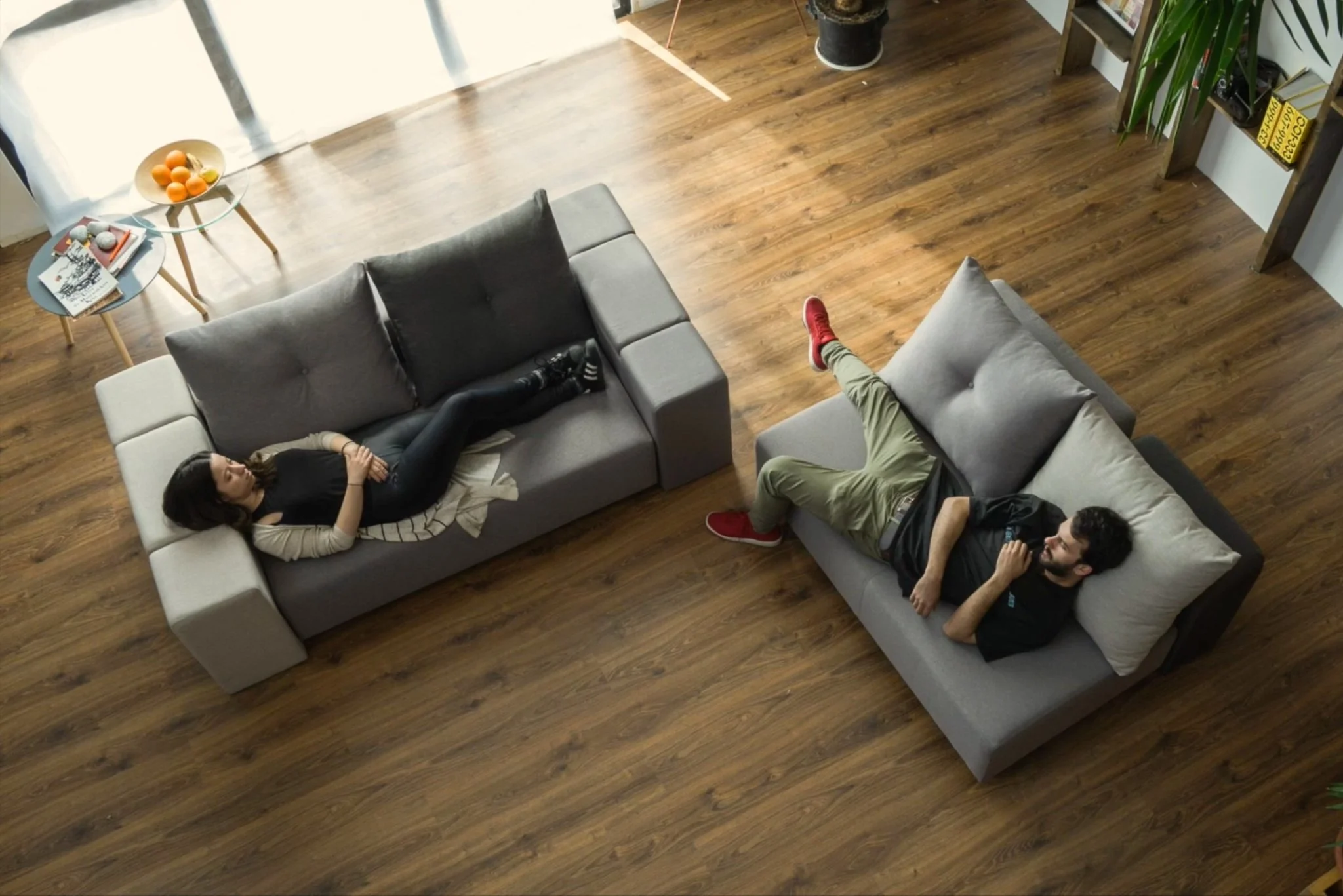 Outlet - Modulares Sofa Amelie mit Schlaffunktion Baumwolle - Image 5