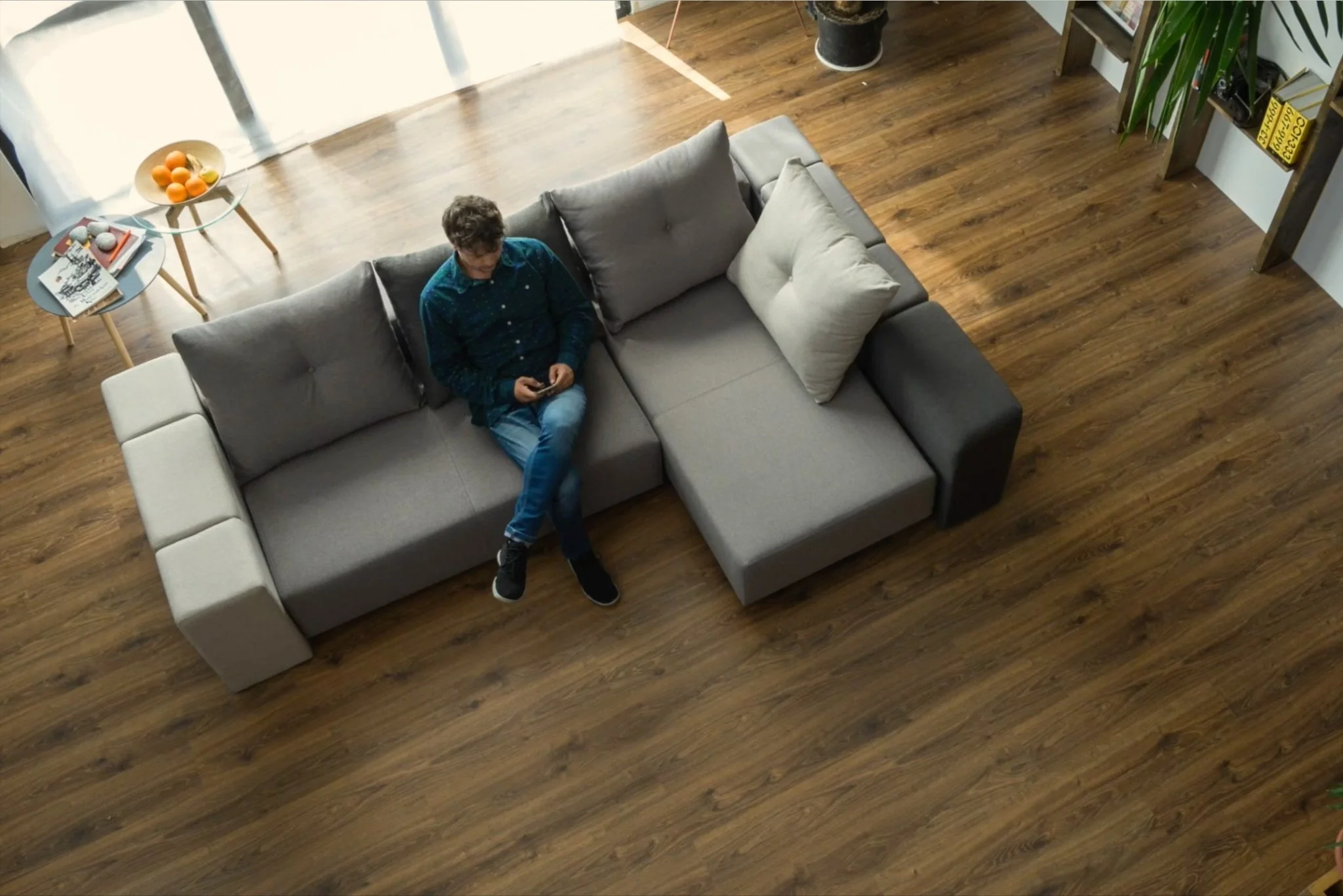 Outlet - Modulares Sofa Amelie mit Schlaffunktion Baumwolle - Image 6