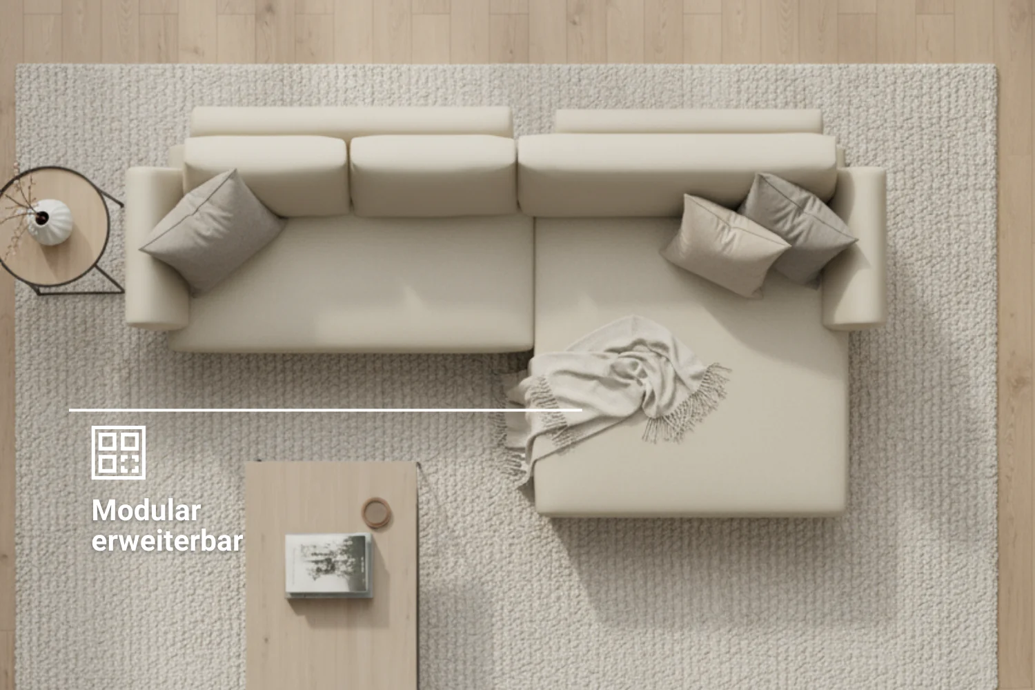 Outlet - Modulares Sofa Amy 4-Sitzer mit Schlaffunktion Showroom Düsseldorf - Image 4