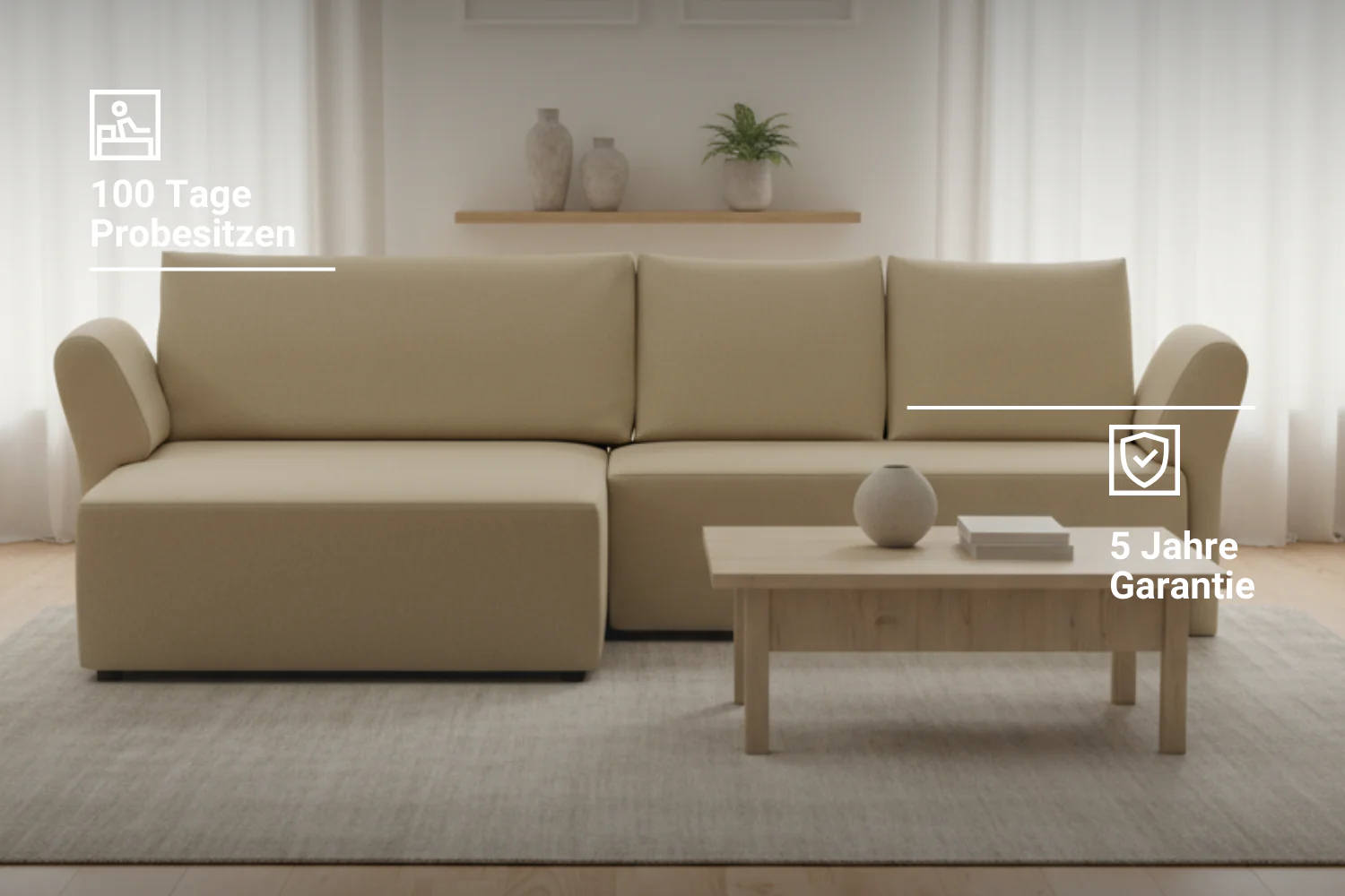 Outlet - Modulares Sofa Amy 4-Sitzer mit Schlaffunktion Showroom Düsseldorf - Image 5