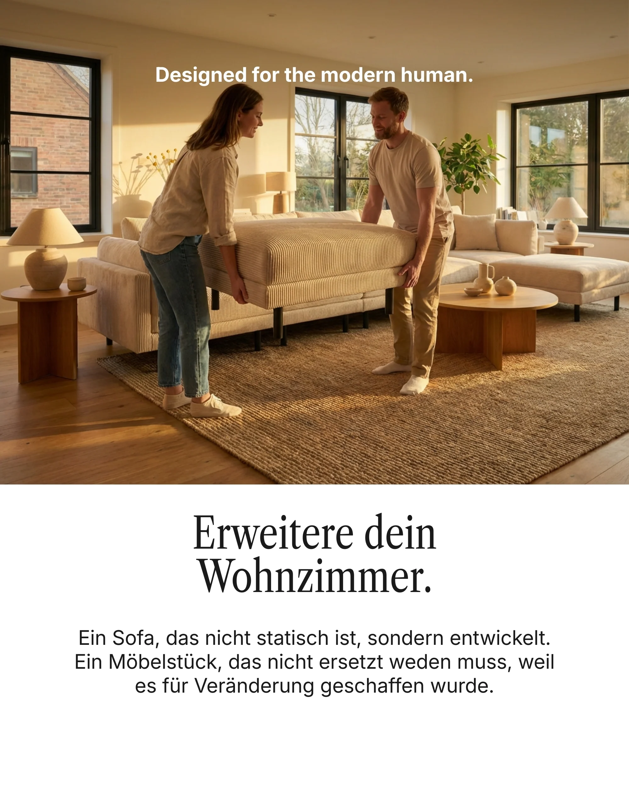 Stoffbezug - Modulares Sofa Donna 3-Sitzer - Image 7