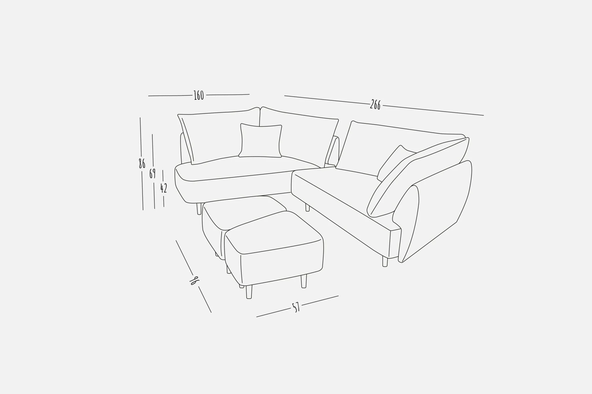 Outlet - Modulares Sofa Mike mit Schlaffunktion Rechts-Variante - Image 11