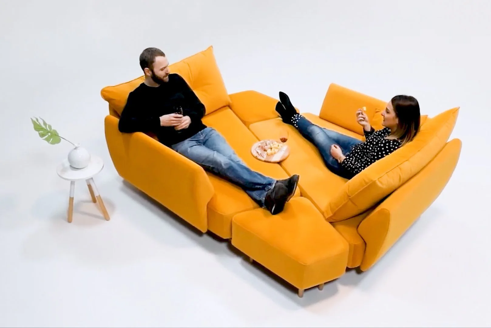 Outlet - Modulares Sofa Mike mit Schlaffunktion Rechts-Variante - Image 9
