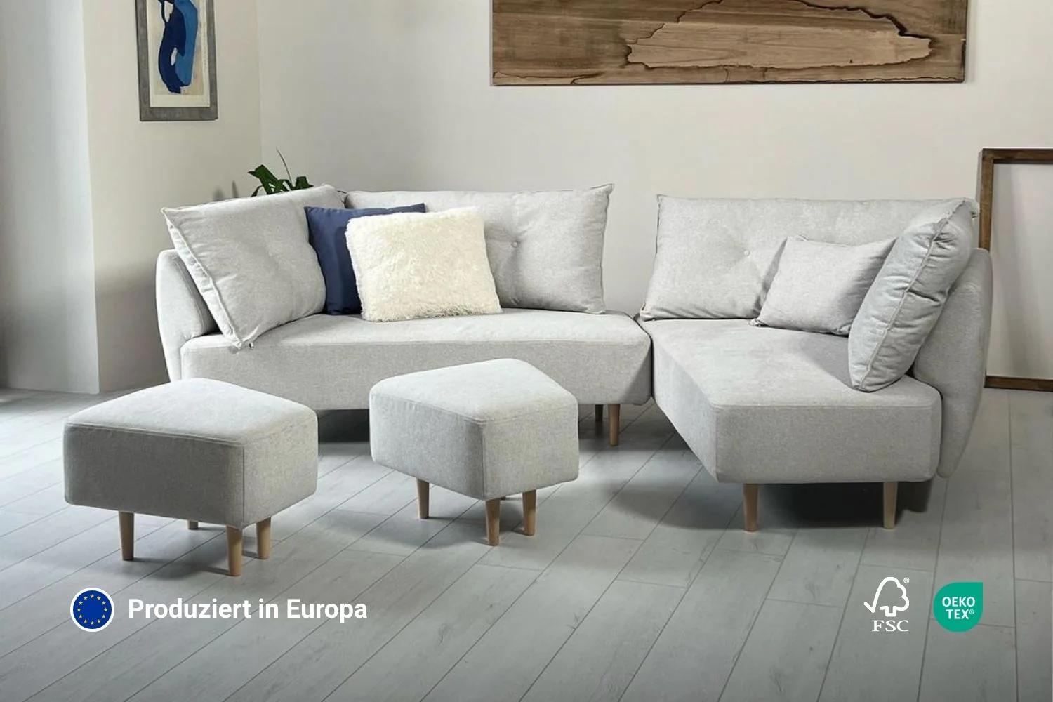 Outlet-Modulares Sofa Mike mit Schlaffunktion - Stoff Nova - Image 3