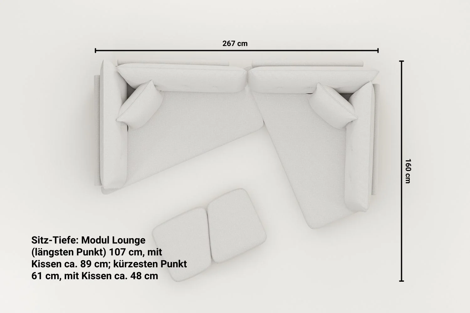 Outlet-Modulares Sofa Mike mit Schlaffunktion - Stoff Nova - Image 7