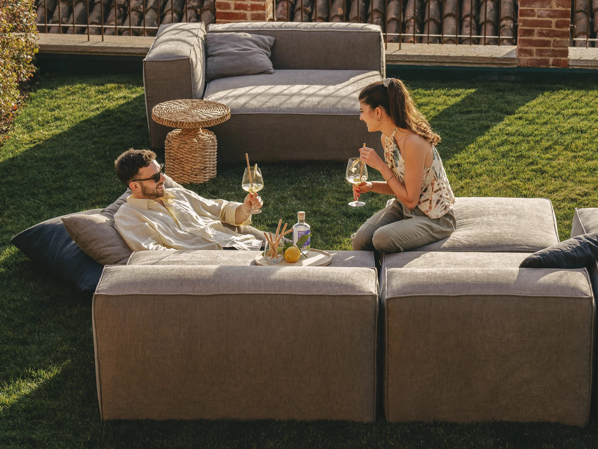 Outlet - Outdoor Modulares Sofa Harvey Sitz 86x86 Showroom München - Image 3