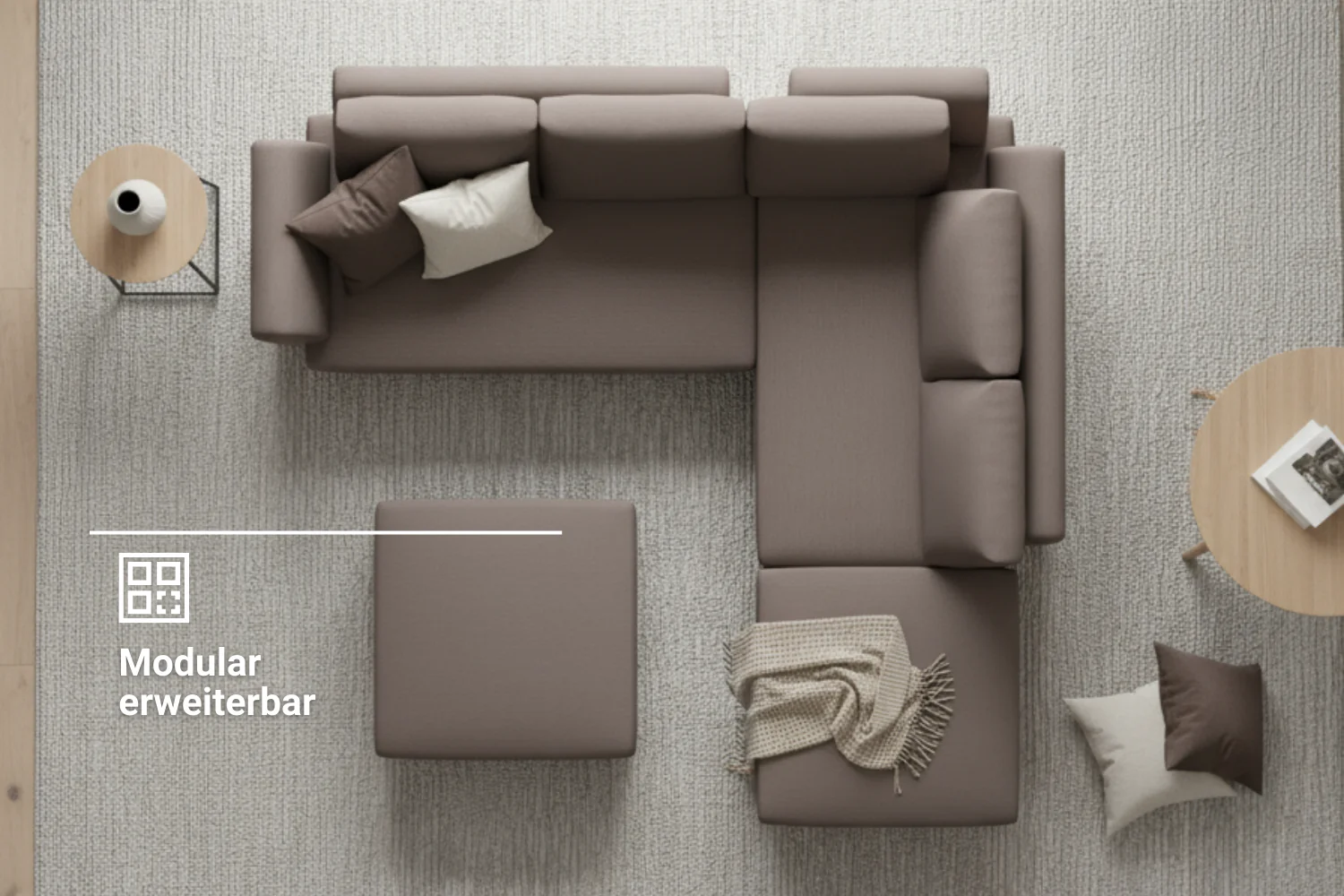 Stoffbezug - Modulares Ecksofa Amy mit Schlaffunktion - Individuell Berlin - Image 5