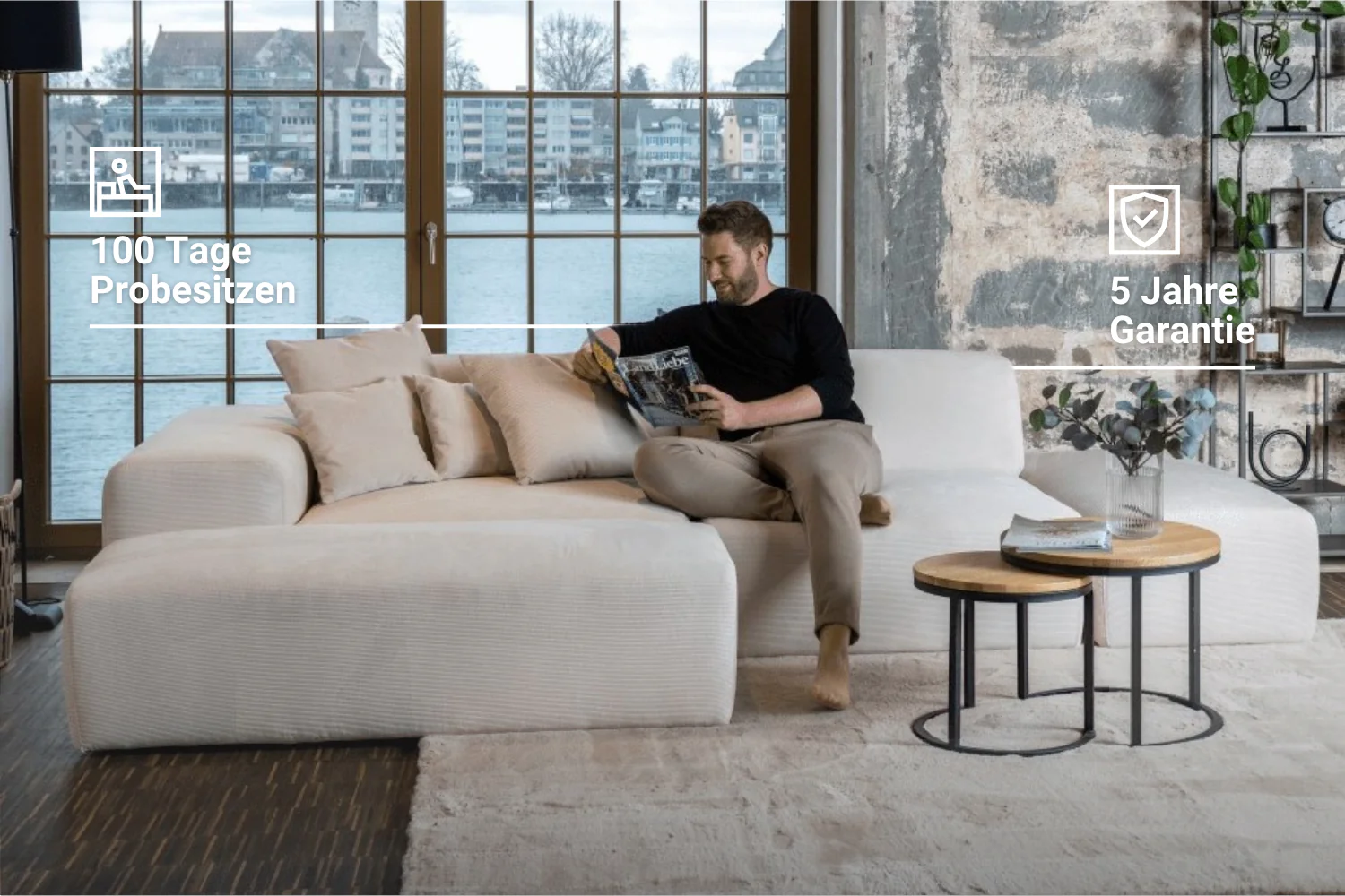 Modulares Ecksofa Nina 4-Sitzer mit Schlaffunktion - Image 11