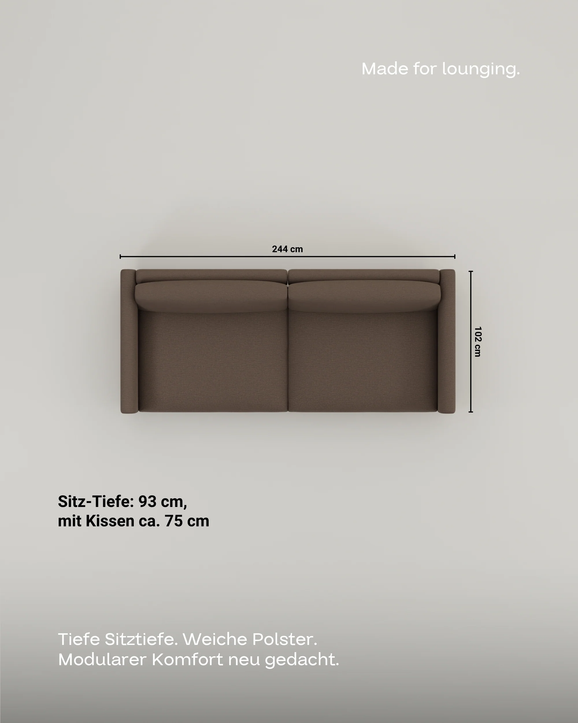 Stoffbezug - Modulares Sofa Aera 2.5-Sitzer mit Schlaffunktion - Image 10