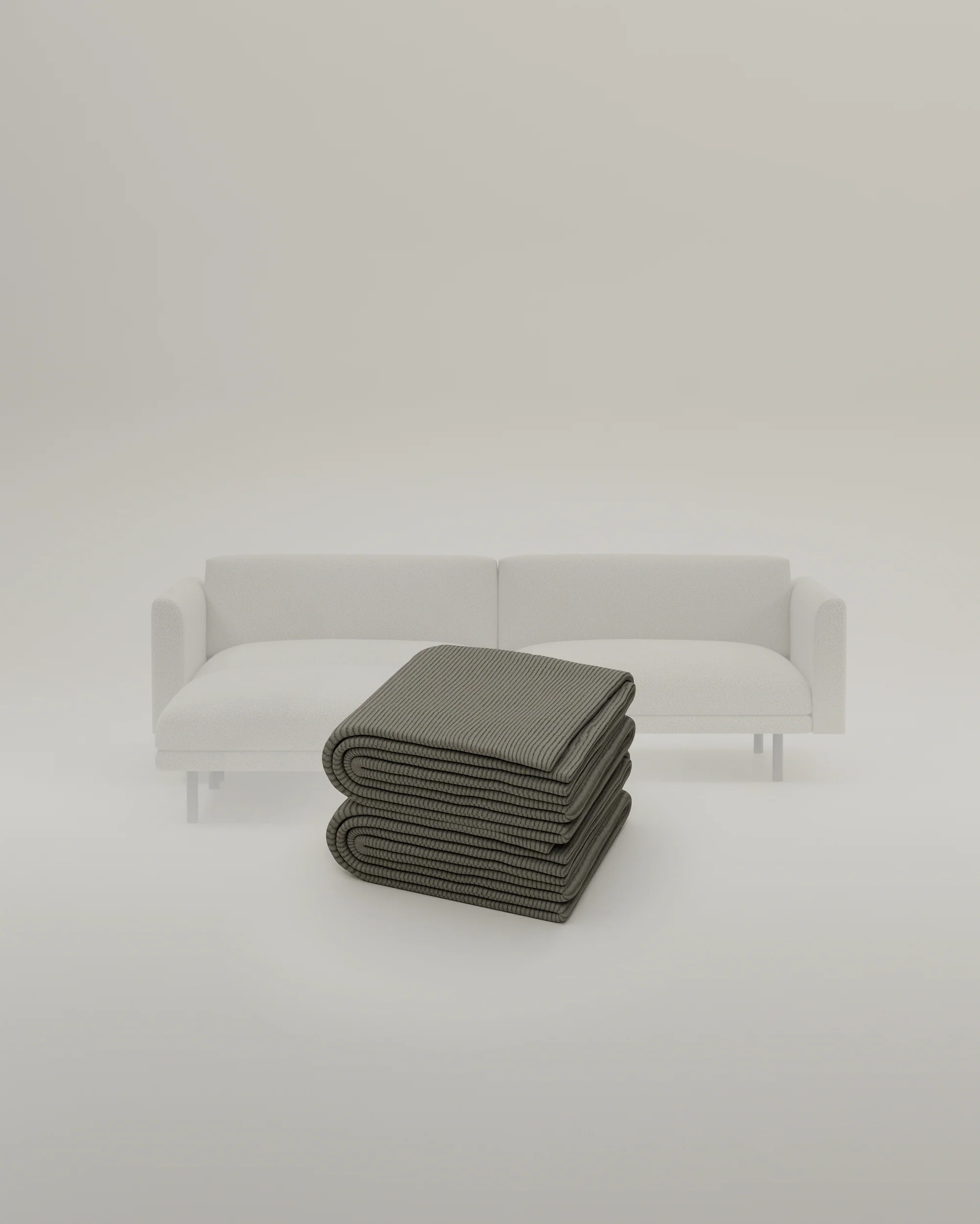Stoffbezug - Modulares Sofa Aera 2.5-Sitzer mit Hocker und Schlaffunktion - Image 12