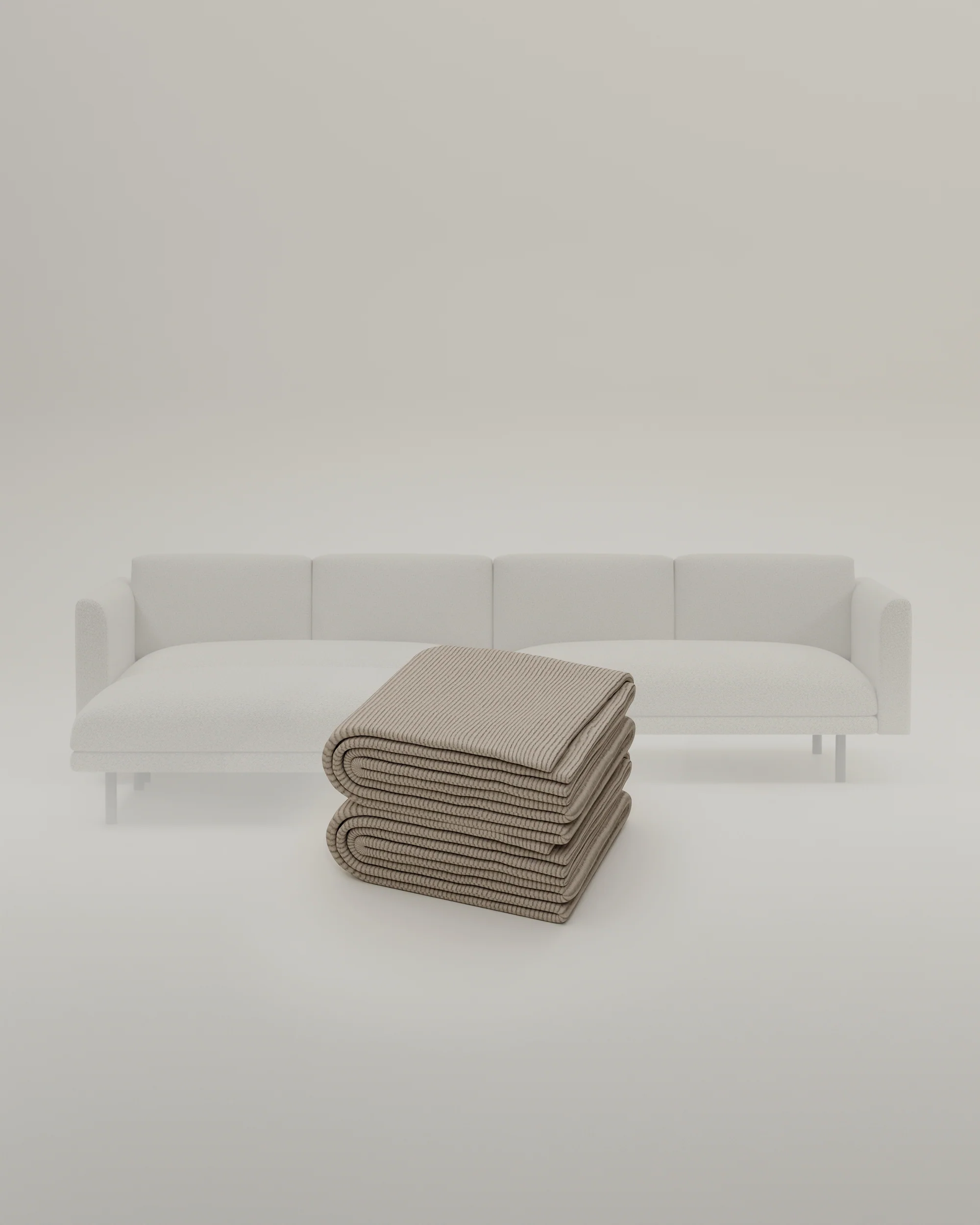 Stoffbezug - Modulares Sofa Aera 3-Sitzer mit Hocker und mit Schlaffunktion - Image 16