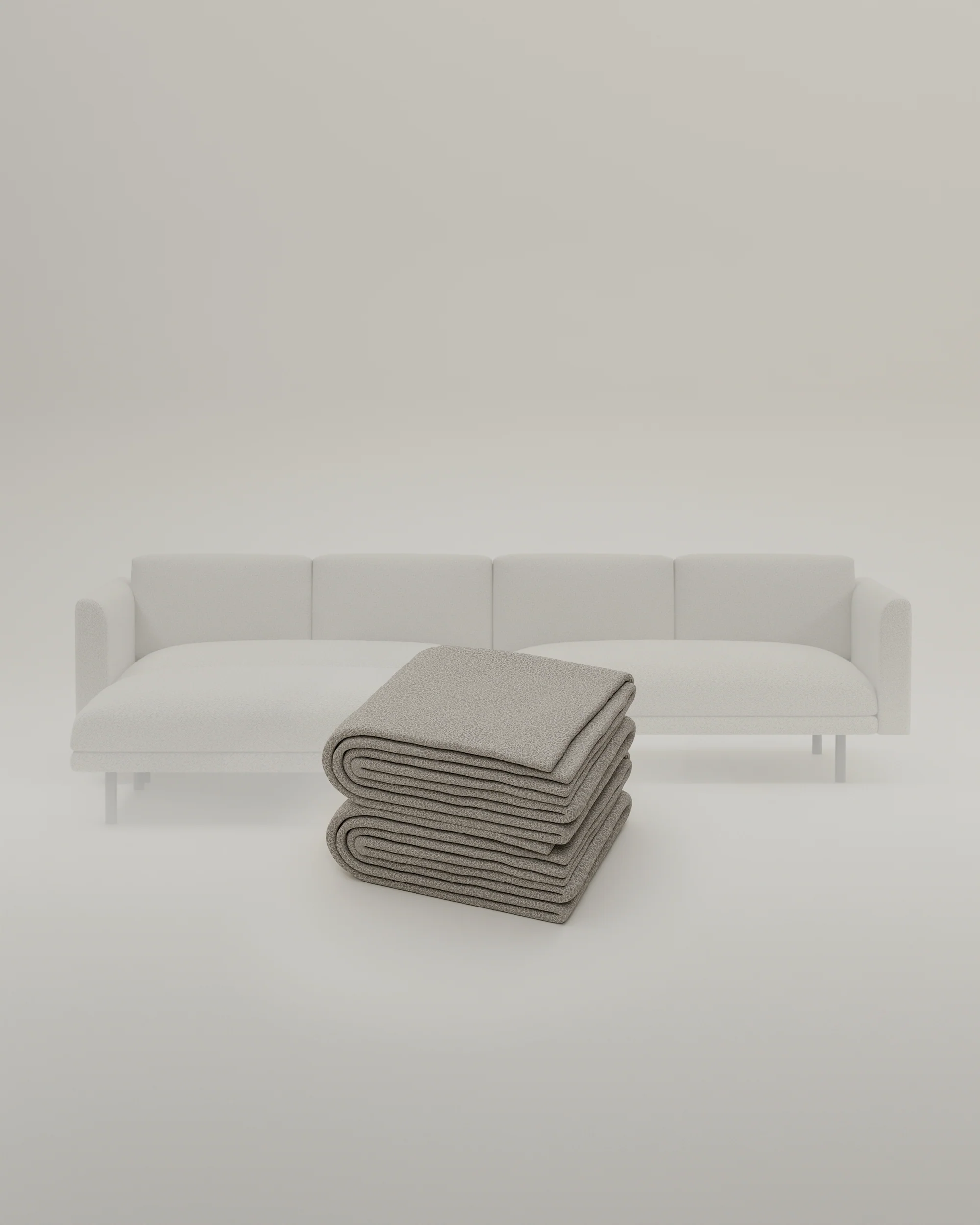 Stoffbezug - Modulares Sofa Aera 3-Sitzer mit Hocker und mit Schlaffunktion - Image 35
