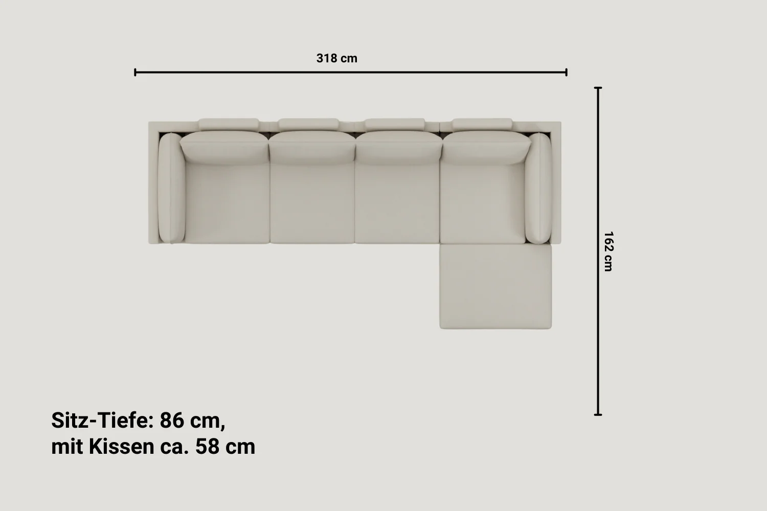 Stoffbezug - Modulares Sofa Donna Ecksofa XL - Image 10