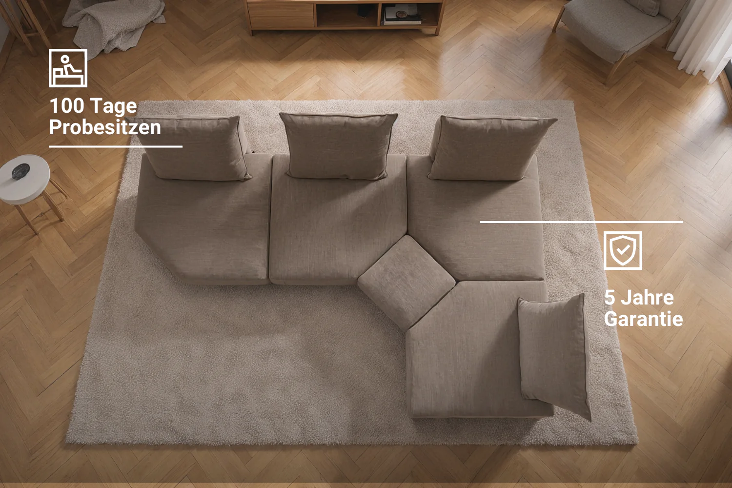 Modulares Sofa Katrina mit Schlaffunktion - Image 6