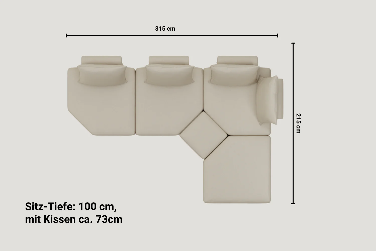 Modulares Sofa Katrina mit Schlaffunktion - Image 8
